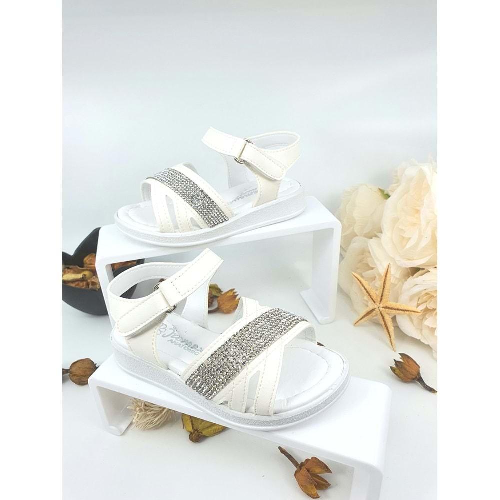 İREMSU KIZ ÇOCUK SANDALET - İREMSU - BEYAZ - 21 - NKT00027-BEYAZ-21