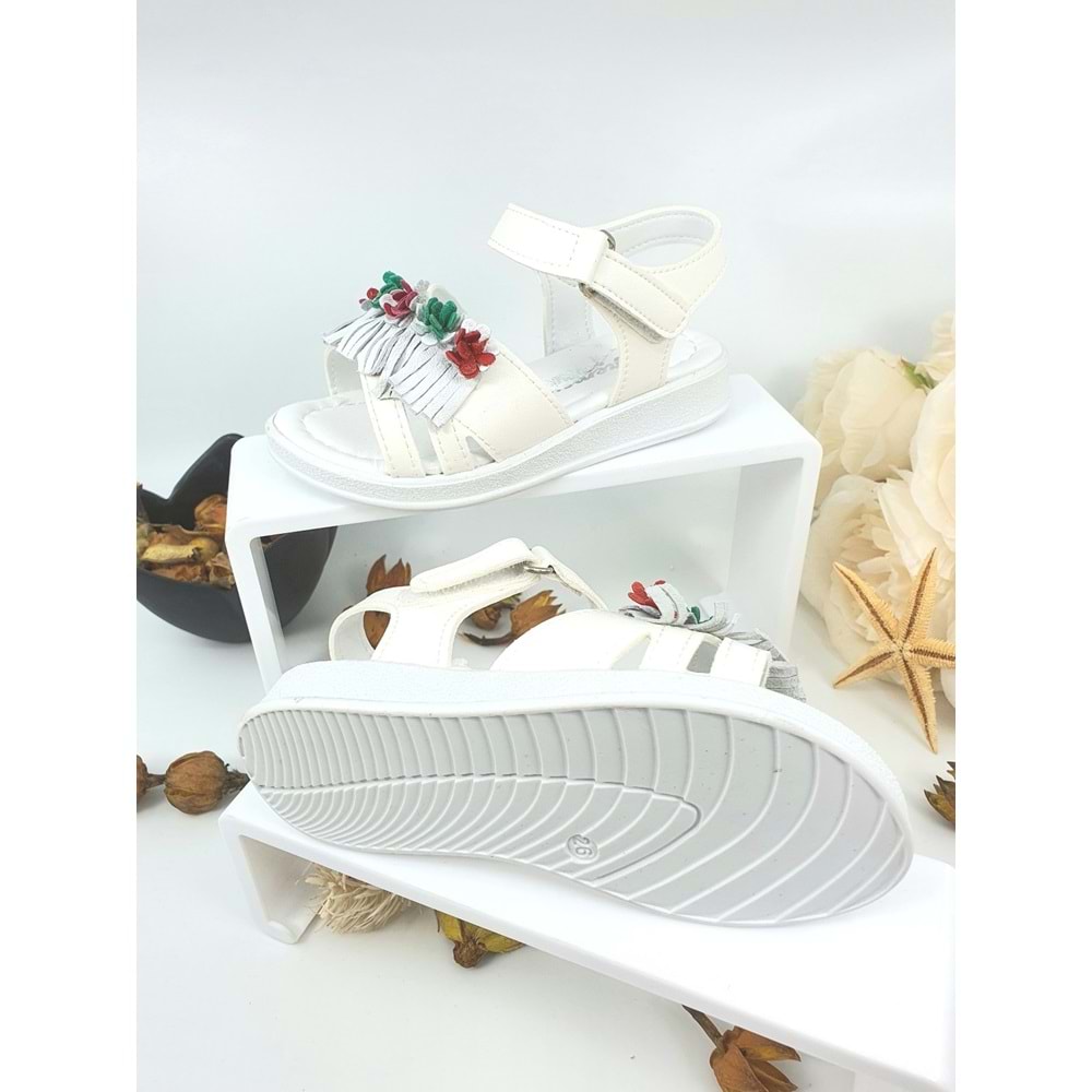 İREMSU KIZ ÇOCUK SANDALET - İREMSU - BEYAZ - 21 - NKT00030-BEYAZ-21
