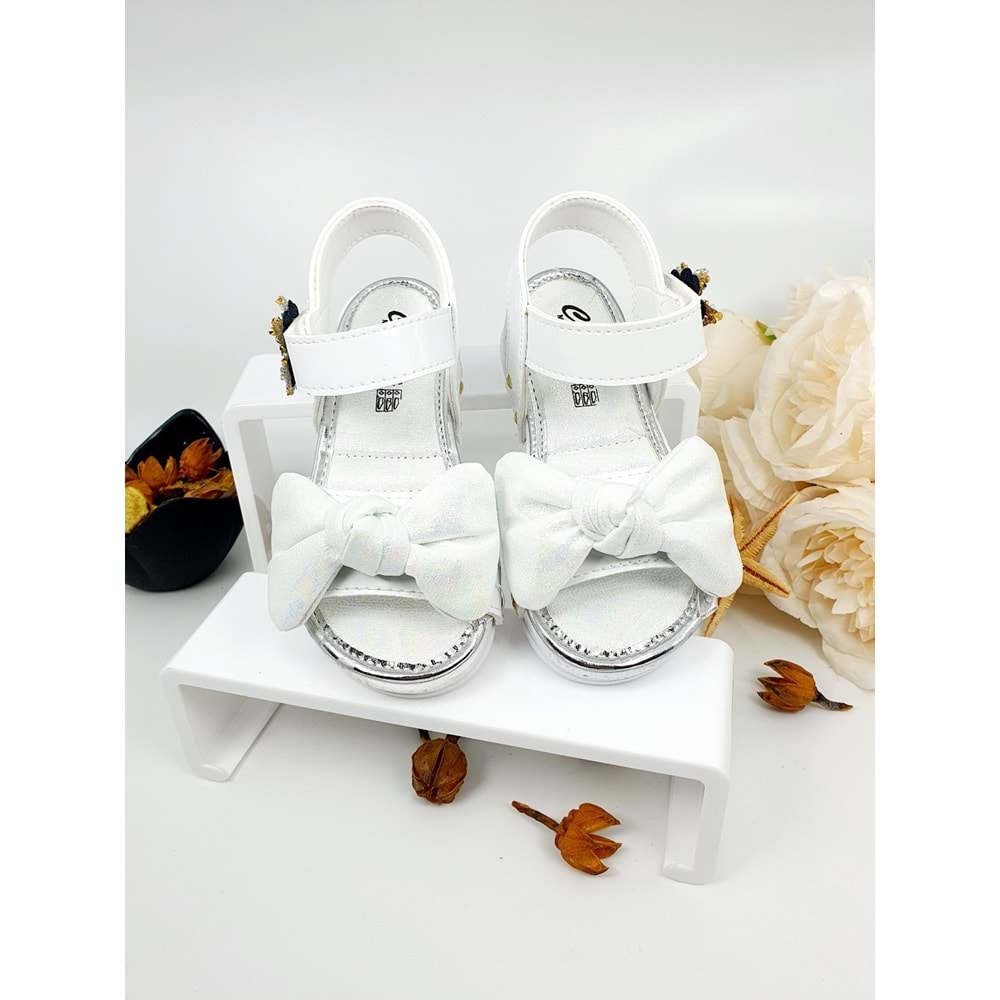 CANSIN KIZ ÇOCUK SANDALET - CANSIN - BEYAZ - 27 - NKT00054-BEYAZ-27
