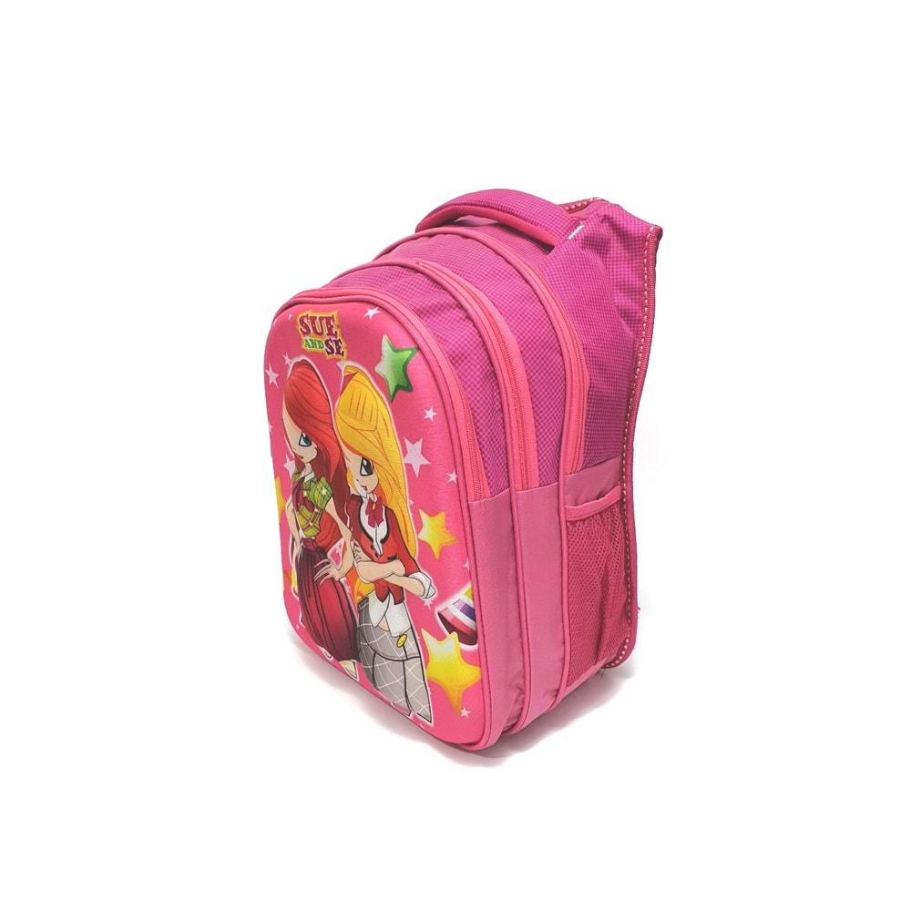 Astral ortopedic ilkokul çantası - PEMBE - TEK EBAT