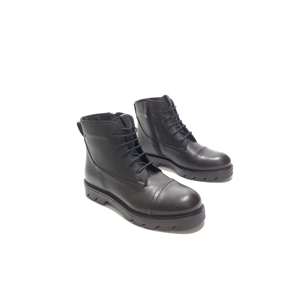 castle black 33651-1 hakiki deri bayan bot - siyah - 36