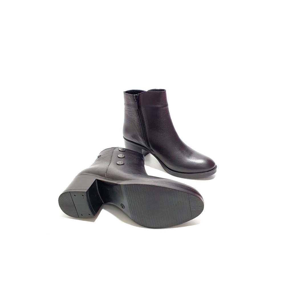 castle black 92160 hakiki deri bayan bot - siyah - 36