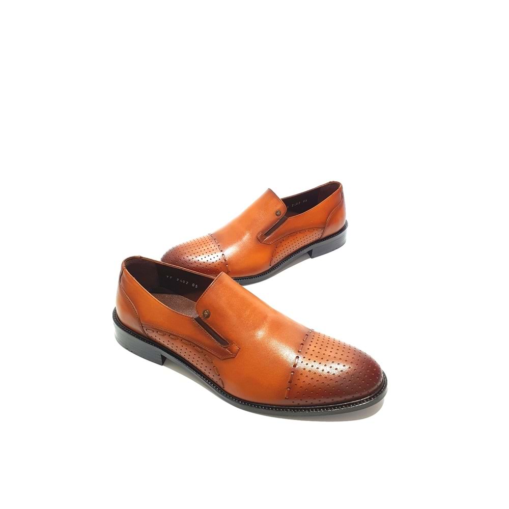 smart hakiki deri erkek klasik ayakkabı - NKT00357-TABA-44