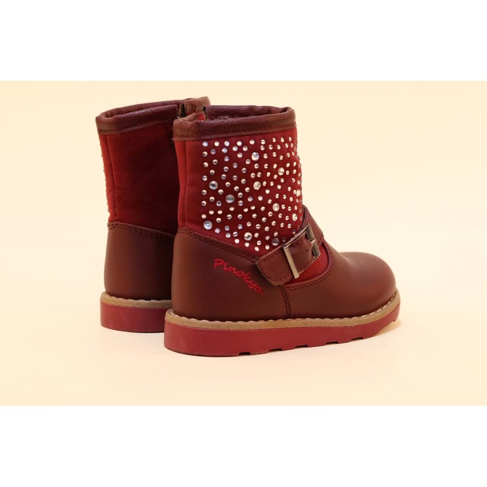 Pinokyo 634 Kız Çocuk İçi Yünlü Bot - BORDO - 22