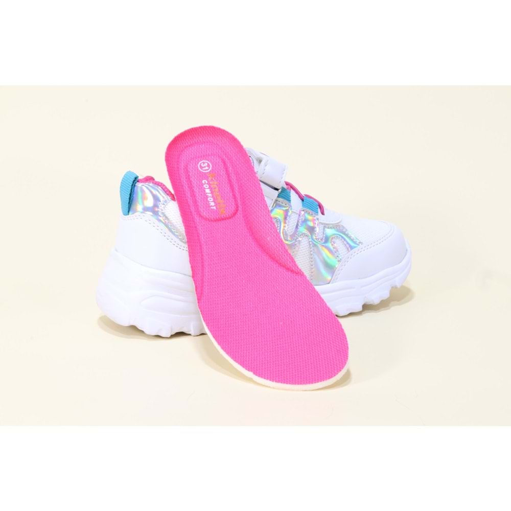 Kinetix Waves Çocuk Sneaker Ayakkabı - BEYAZ - 32