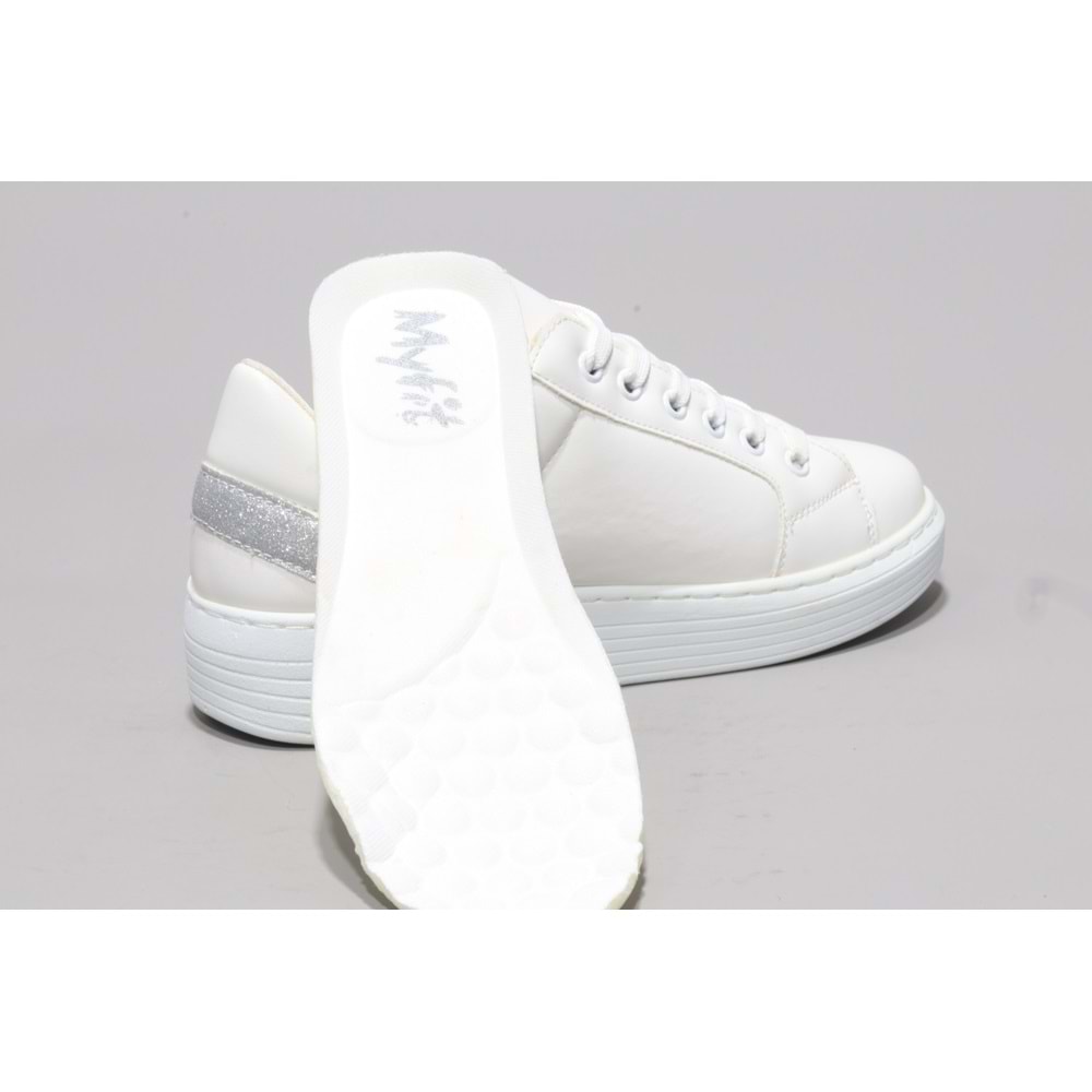 Kadir Ekici 822 Bayan Fermuarlı Sneakers Ayakkabı - BEYAZ - 39