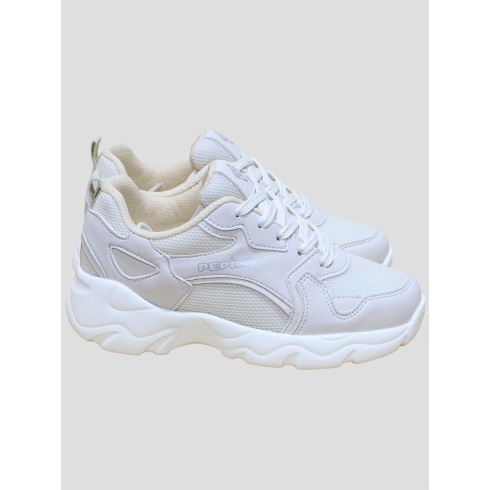 Pepino 920 Kız Çocuk Bağcıklı Sneakers Ayakkabı - BEJ - 31