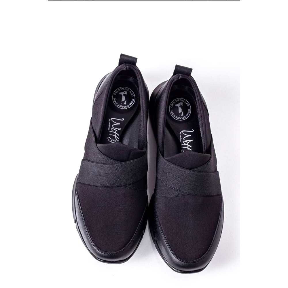Konfores 888 Bayan Anatomik Sneakers Ayakkabı - siyah - 40