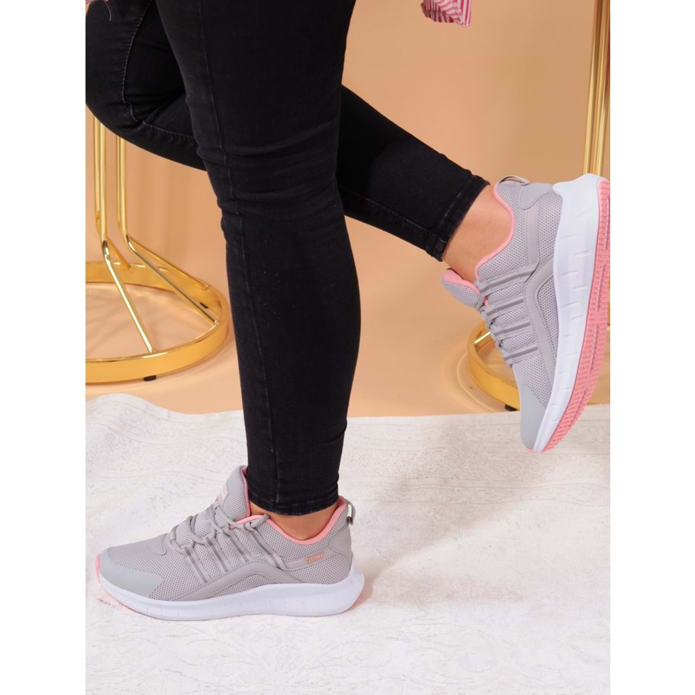 Jump 26270 Anatomik Bayan Yürüyüş Ayakkabısı - NKT00945-buz gri-36