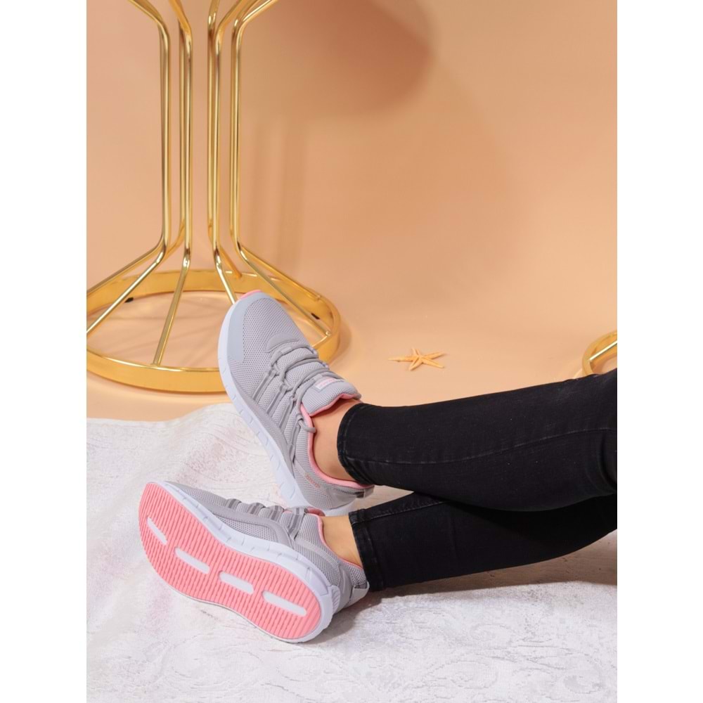 Jump 26270 Anatomik Bayan Yürüyüş Ayakkabısı - NKT00945-buz gri-36