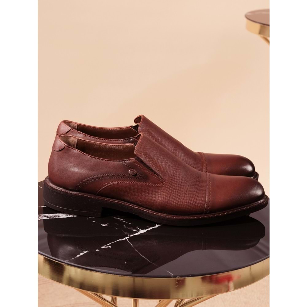 Konfores 952 Hakiki Deri Erkek Klasik Ayakkabı - NKT00952-TABA-40