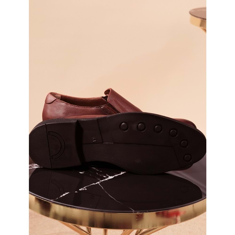 Konfores 952 Hakiki Deri Erkek Klasik Ayakkabı - NKT00952-TABA-40