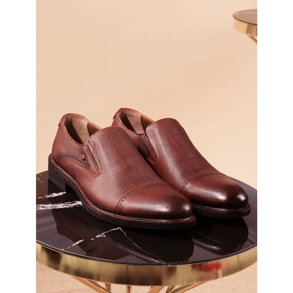 Konfores 952 Hakiki Deri Erkek Klasik Ayakkabı - NKT00952-TABA-44
