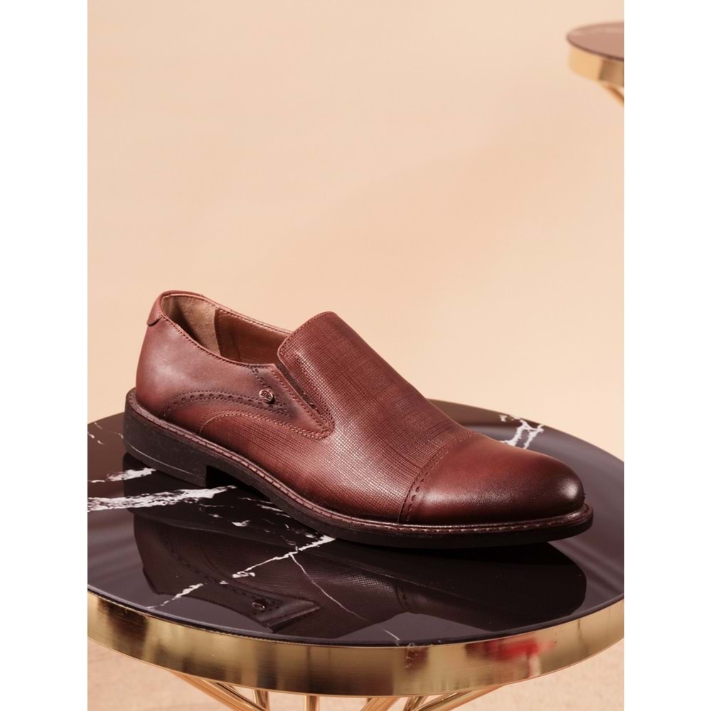 Konfores 952 Hakiki Deri Erkek Klasik Ayakkabı - NKT00952-TABA-44