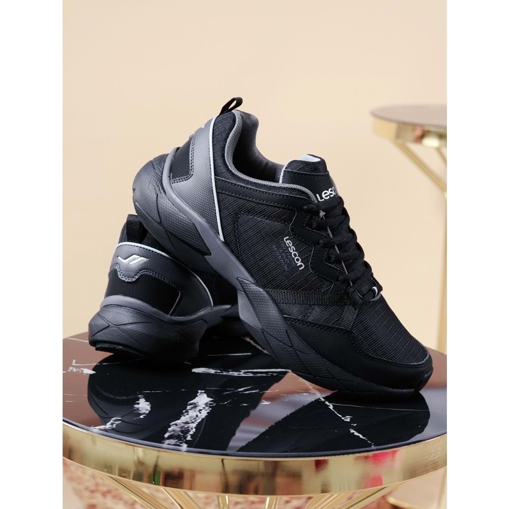 Lescon Easystep Snake Anatomik Erkek Koşu Ayakkabı - NKT00960-siyah-44