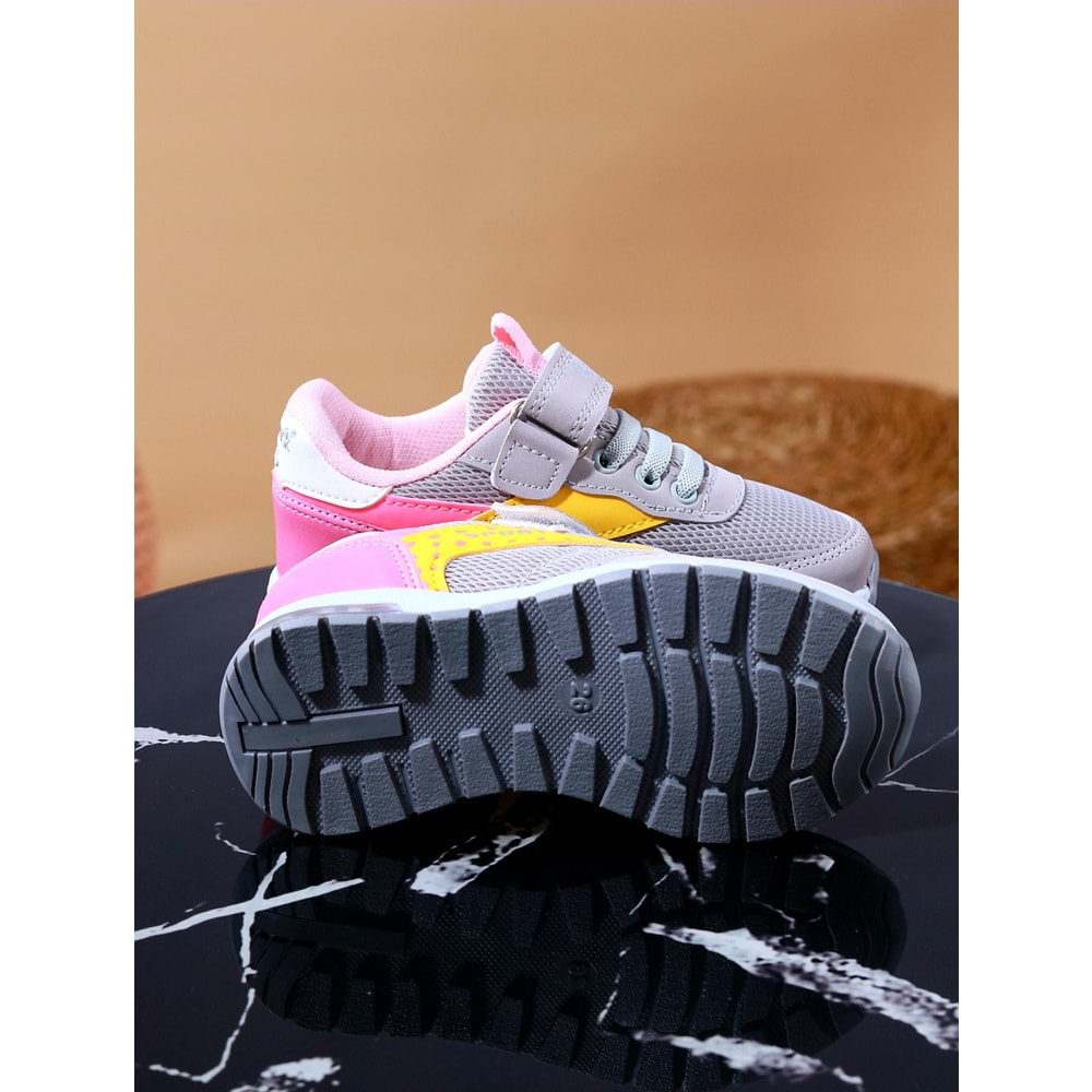 Kidessa 965 Anatomik Işıklı Spor Ayakkabı - NKT00965-buz gri-27