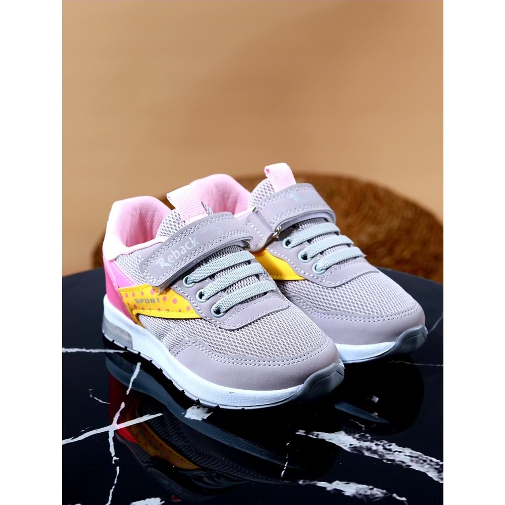 Kidessa 965 Anatomik Işıklı Spor Ayakkabı - NKT00965-buz gri-29