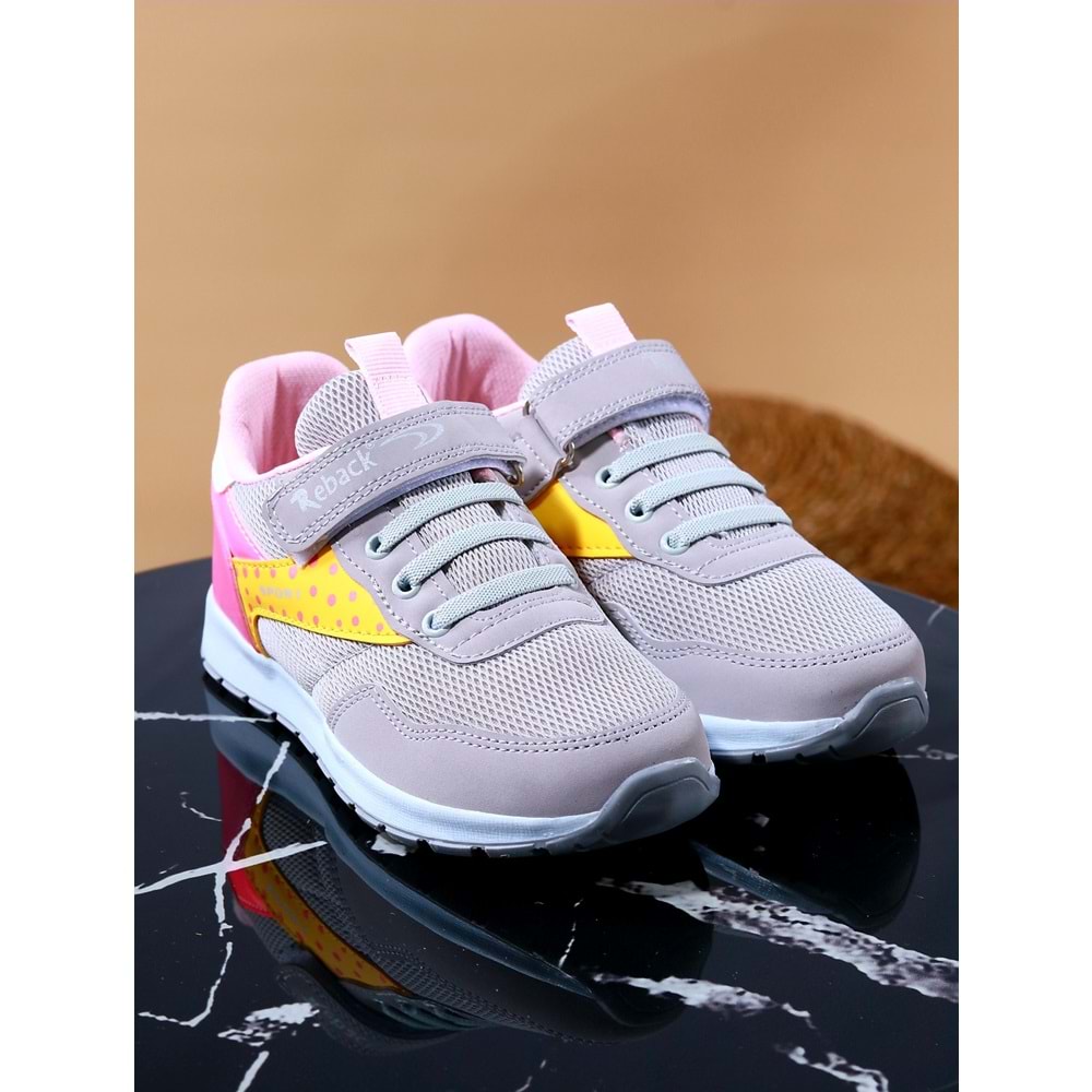 Kidessa 967 Anatomik Bantlı Kız Çocuk Spor Ayakkabı - NKT00967-buz gri-35