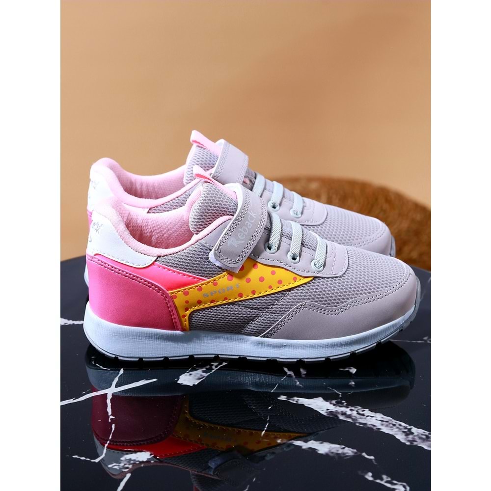 Kidessa 967 Anatomik Bantlı Kız Çocuk Spor Ayakkabı - NKT00967-buz gri-35