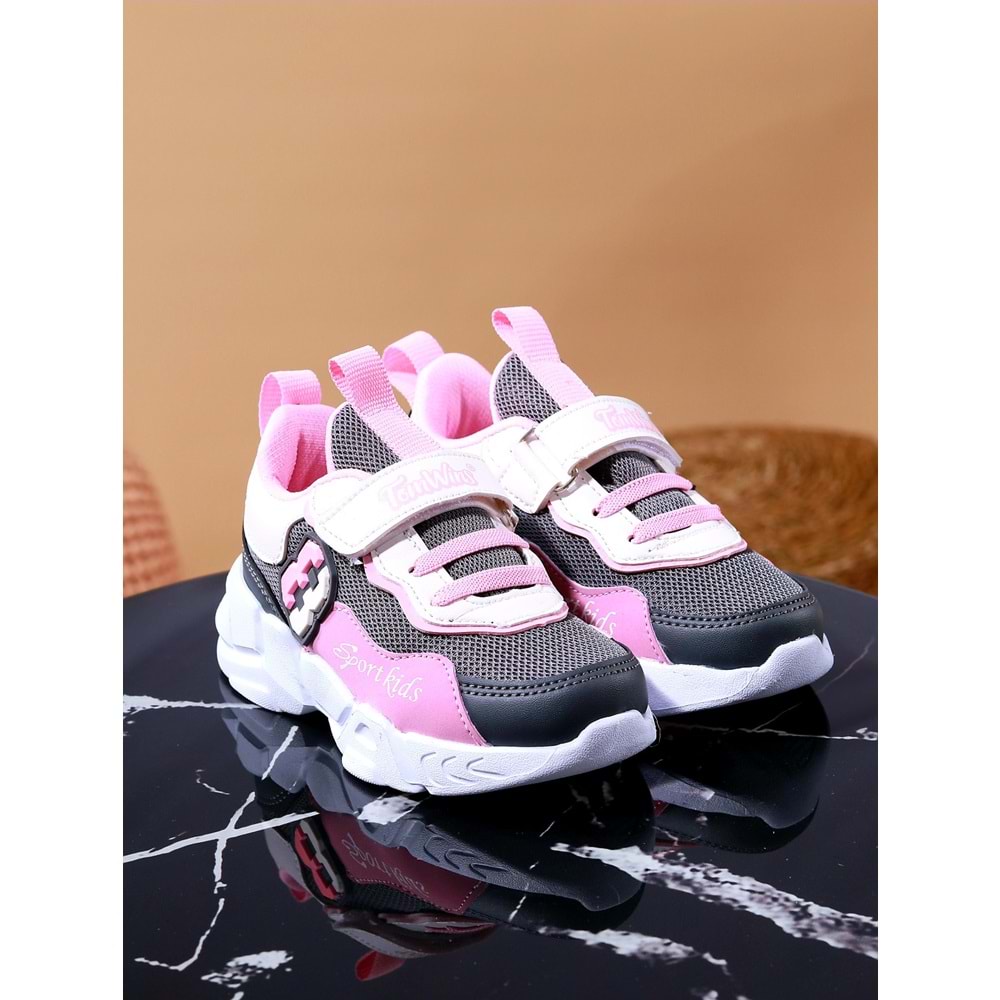 Kidessa 968 Anatomik Kız Çocuk Spor Ayakkabı - NKT00968-gri-27