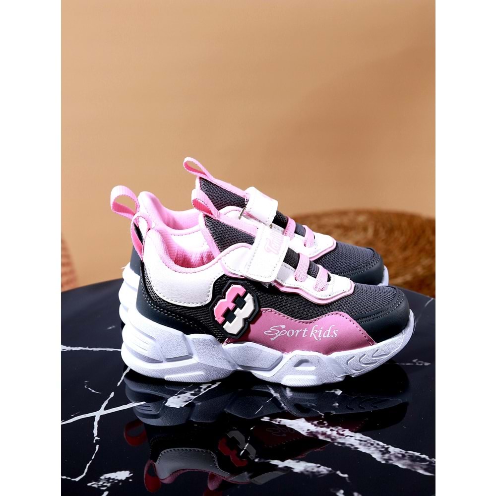 Kidessa 968 Anatomik Kız Çocuk Spor Ayakkabı - NKT00968-gri-27