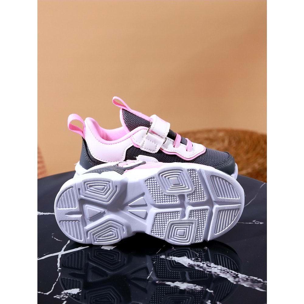 Kidessa 968 Anatomik Kız Çocuk Spor Ayakkabı - NKT00968-gri-27