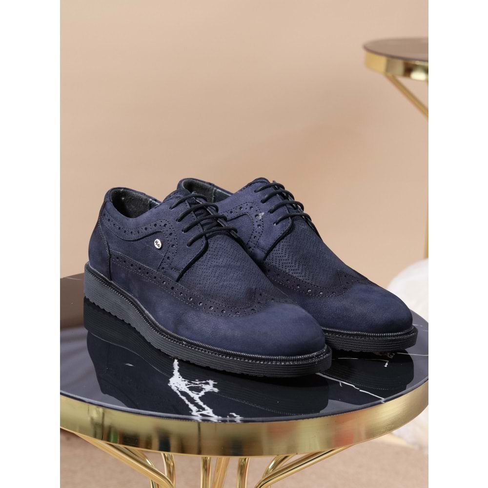 Konfores 978 Hakiki Deri Anatomik Erkek Ayakkabı - NKT00978-lacivert-42