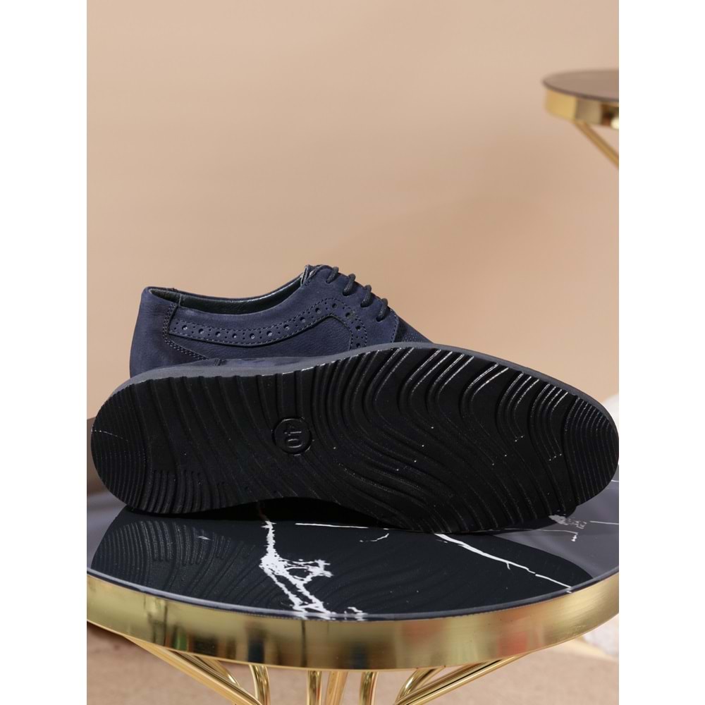 Konfores 978 Hakiki Deri Anatomik Erkek Ayakkabı - NKT00978-lacivert-42