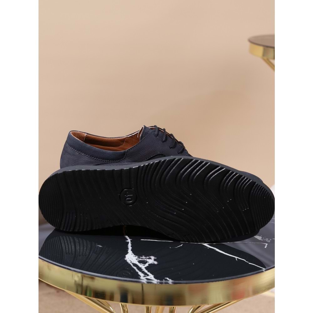 Konfores 979 Hakiki Deri Anatomik Erkek Ayakkabı - NKT00979-lacivert-44