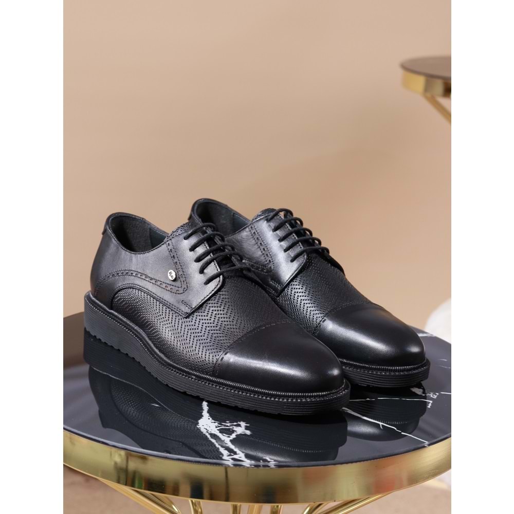 Konfores 979 Hakiki Deri Anatomik Erkek Ayakkabı - NKT00979-siyah-44