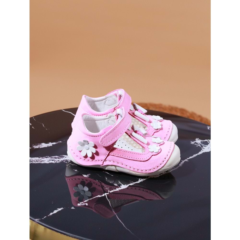 Kidessa 1002 Anatomik Hakiki Deri Çocuk Ayakkabısı - NKT01002-PEMBE-24