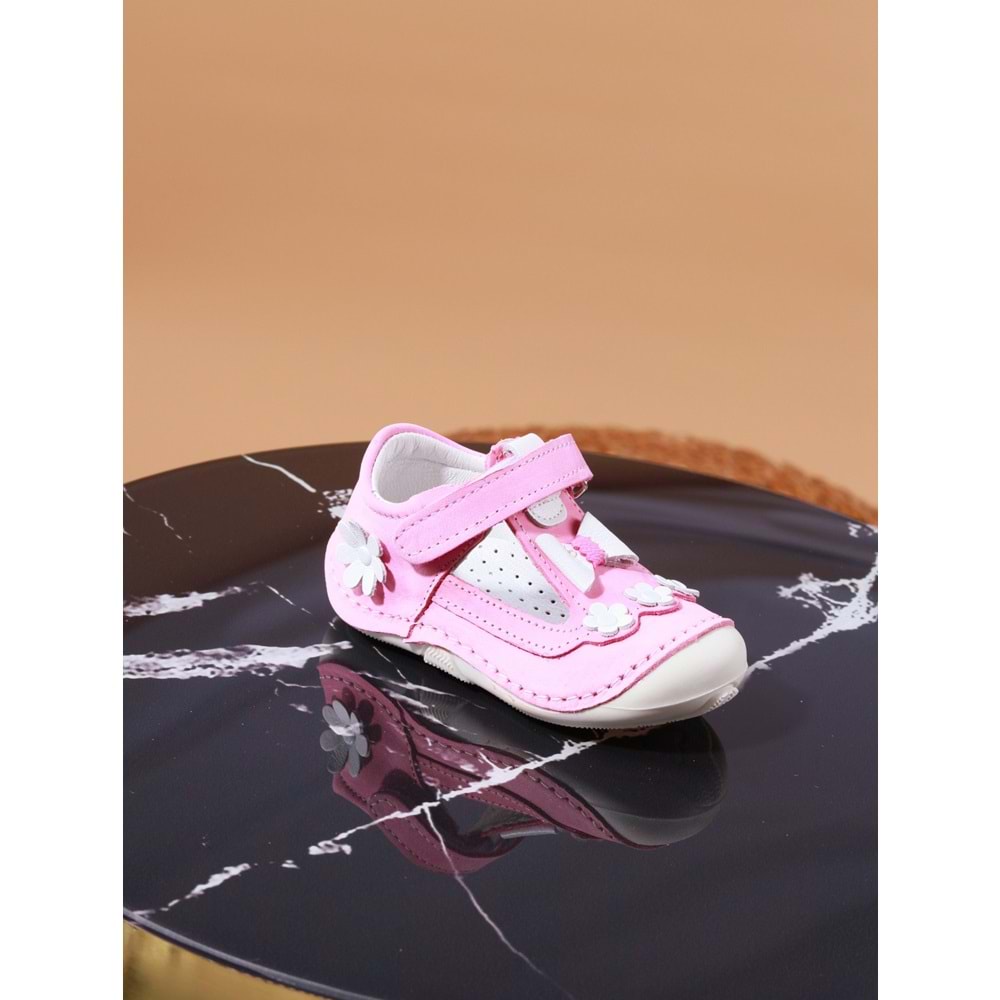 Kidessa 1002 Anatomik Hakiki Deri Çocuk Ayakkabısı - NKT01002-PEMBE-24