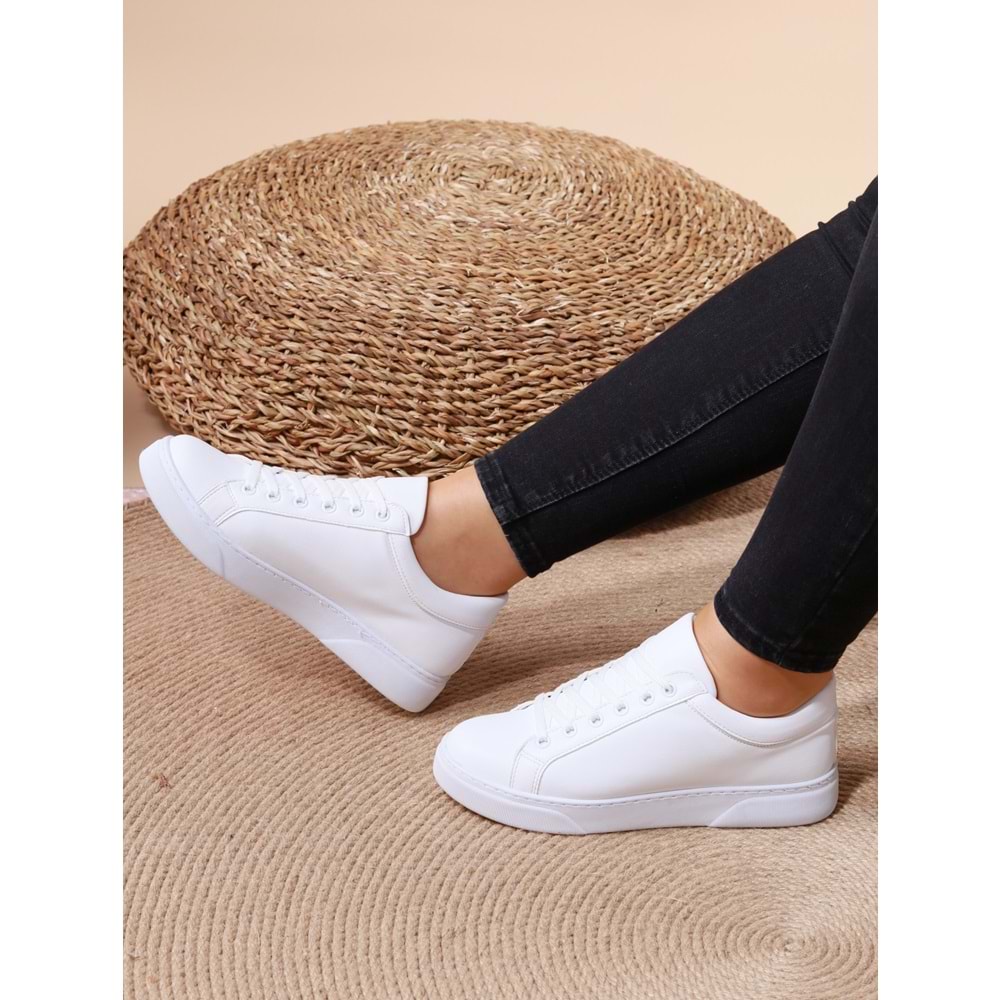 Konfores 1008 Bayan Sneakers Ayakkabı - NKT01008-BEYAZ-37