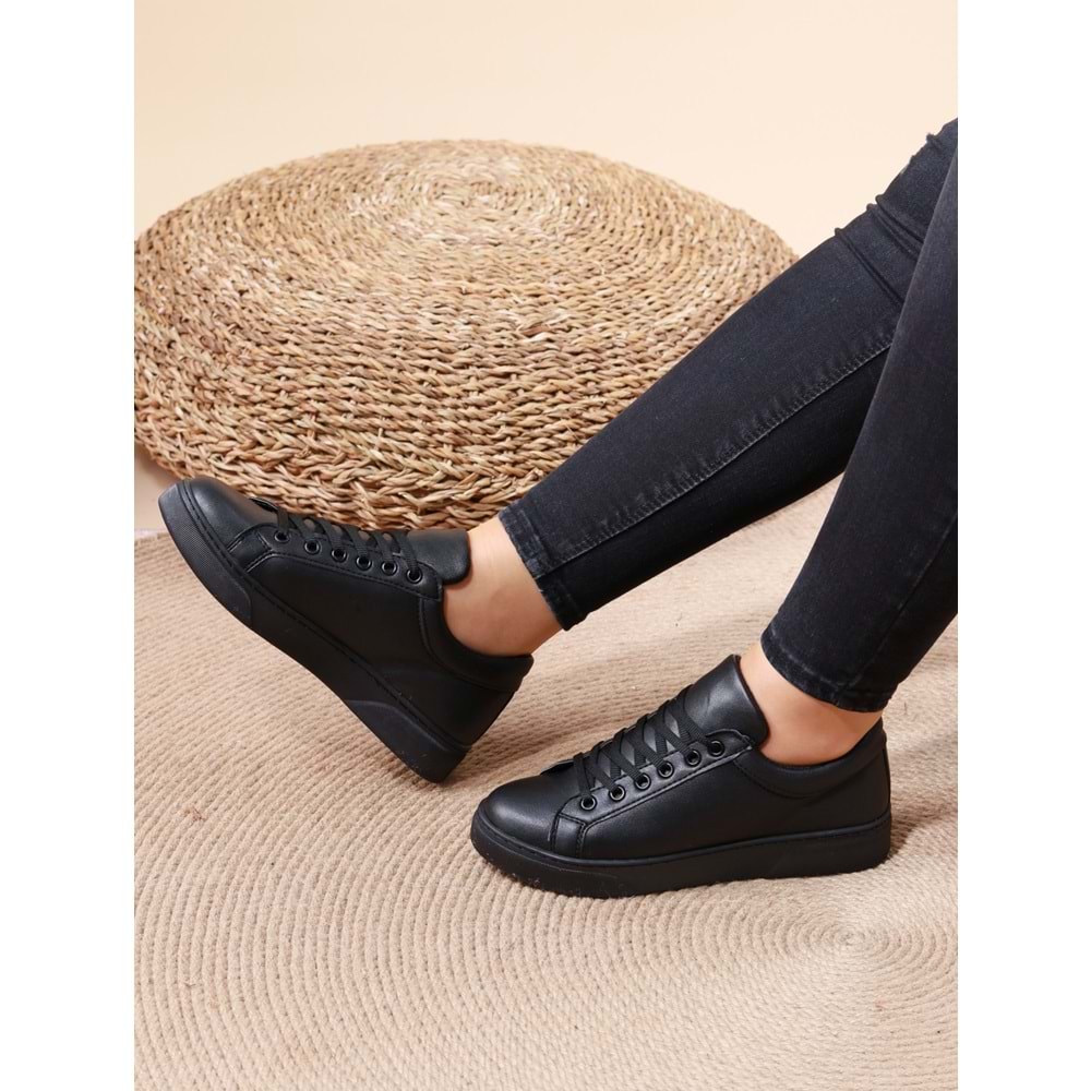 Konfores 1008 Bayan Sneakers Ayakkabı - NKT01008-siyah-40