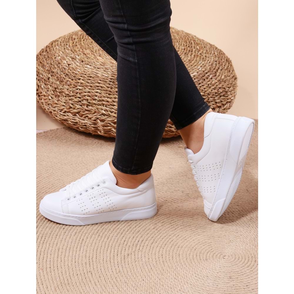 Konfores 1009 Bayan Sneakers Ayakkabı - NKT01009-BEYAZ-39