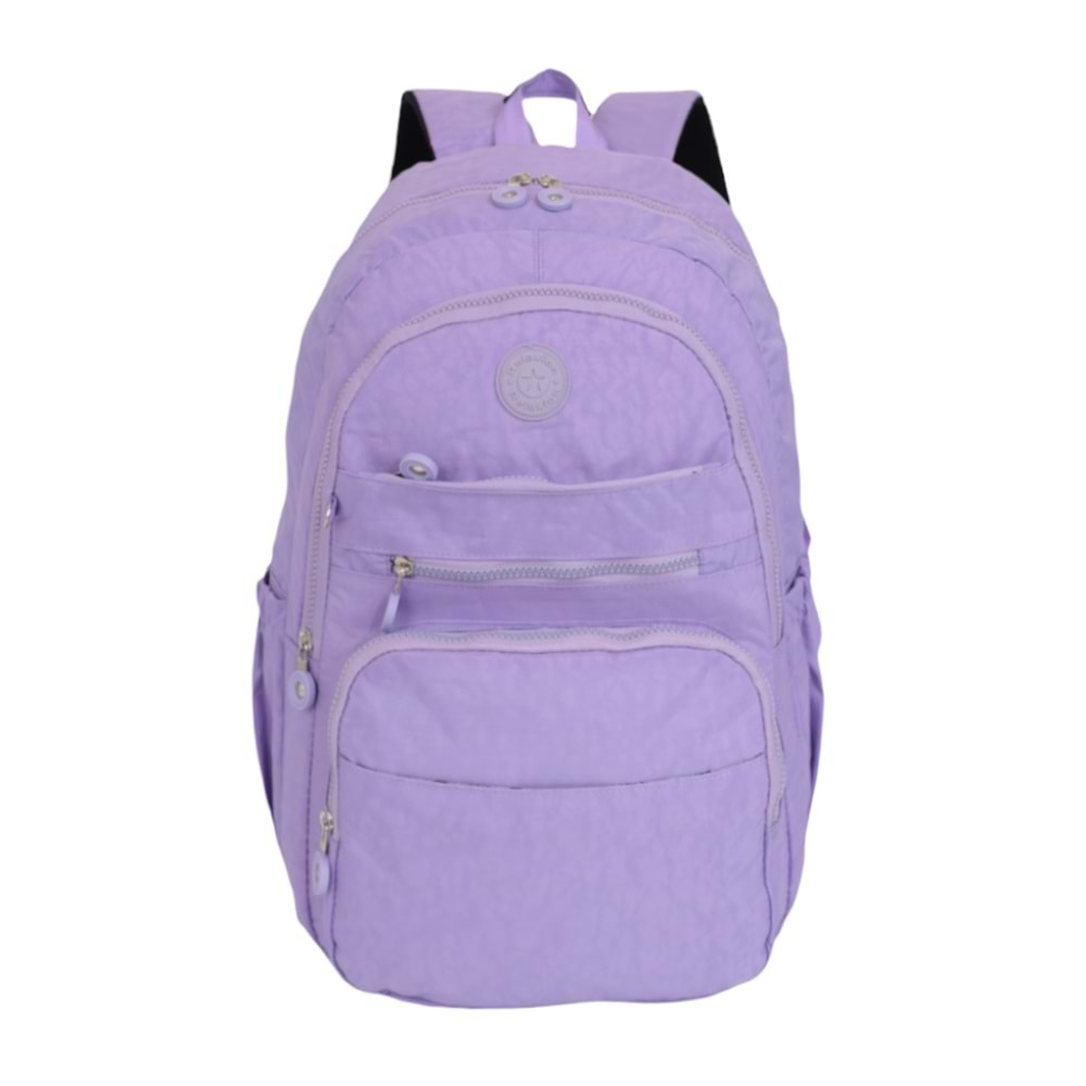Konfores 1012 Klinkır Su Geçirmez Kumaş Sırt Çantası - NKT01012-lila-TEK EBAT