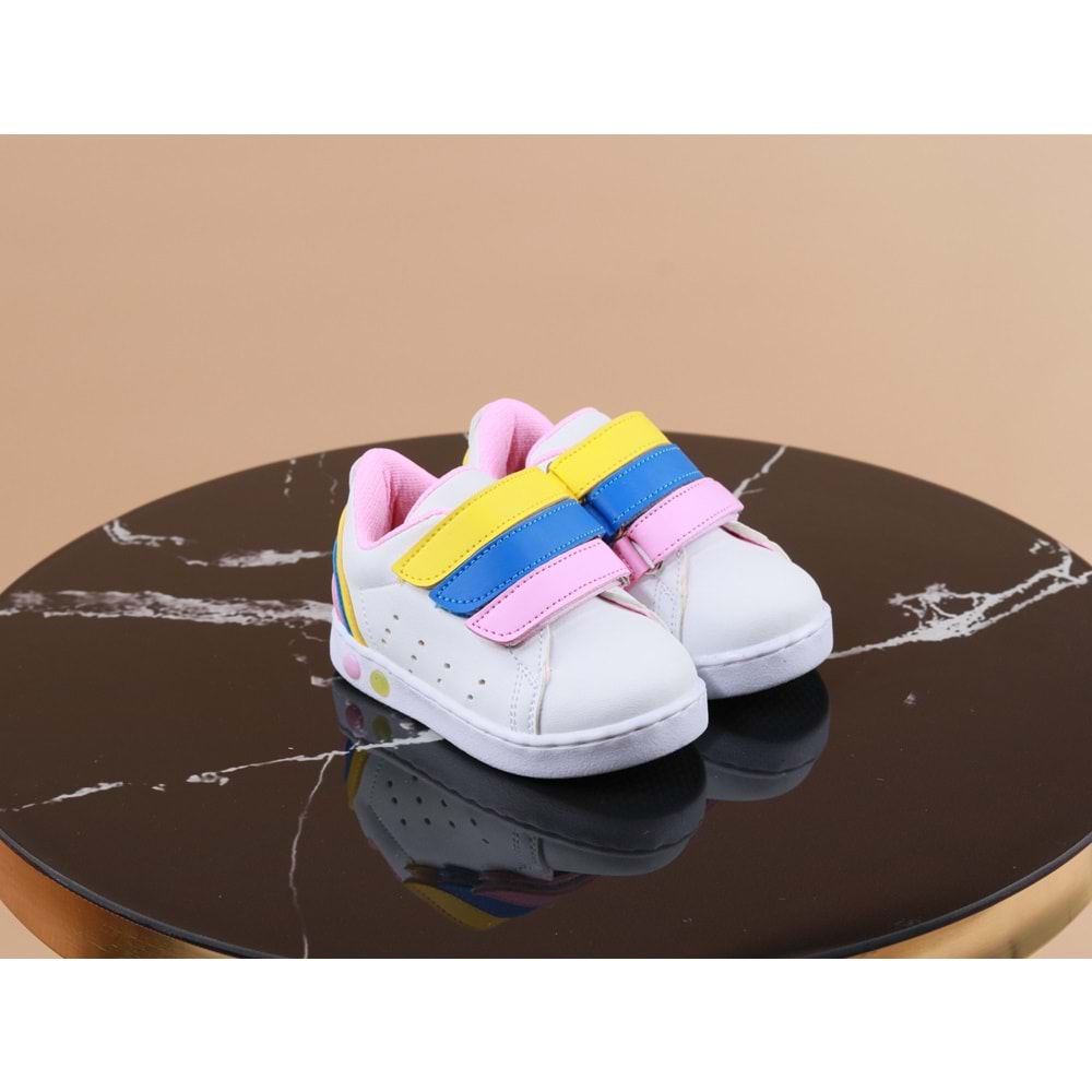 Kidessa 1035 Anatomik Kız Çocuk Spor Ayakkabı - NKT01035-beyaz pembe-24