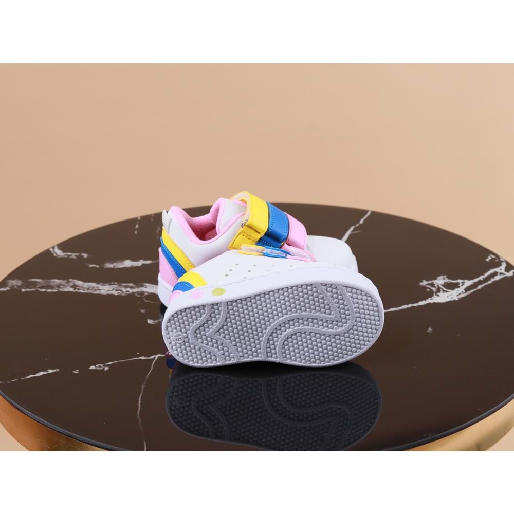 Kidessa 1035 Anatomik Kız Çocuk Spor Ayakkabı - NKT01035-beyaz pembe-24