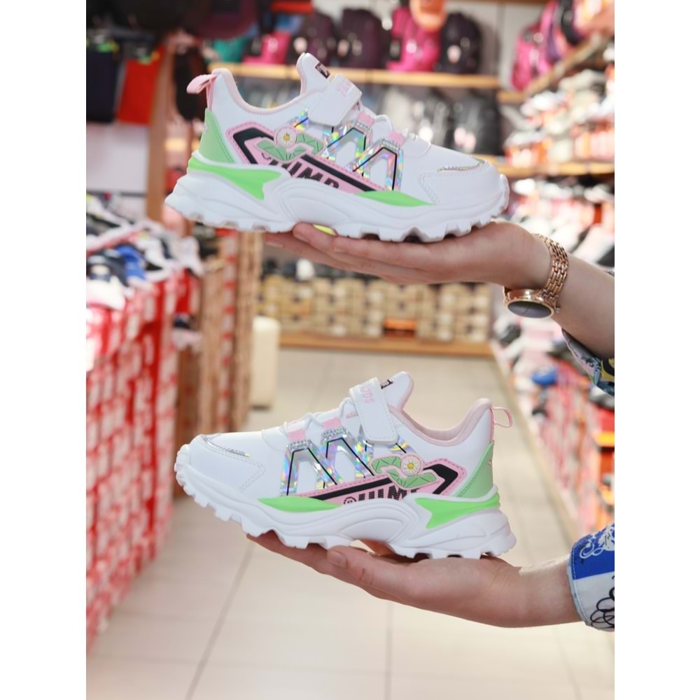Kidessa 1063 26987 Jump Anatomik Kız Çocuk Sneakers Ayakkabı - NKT01063-BEYAZ-31