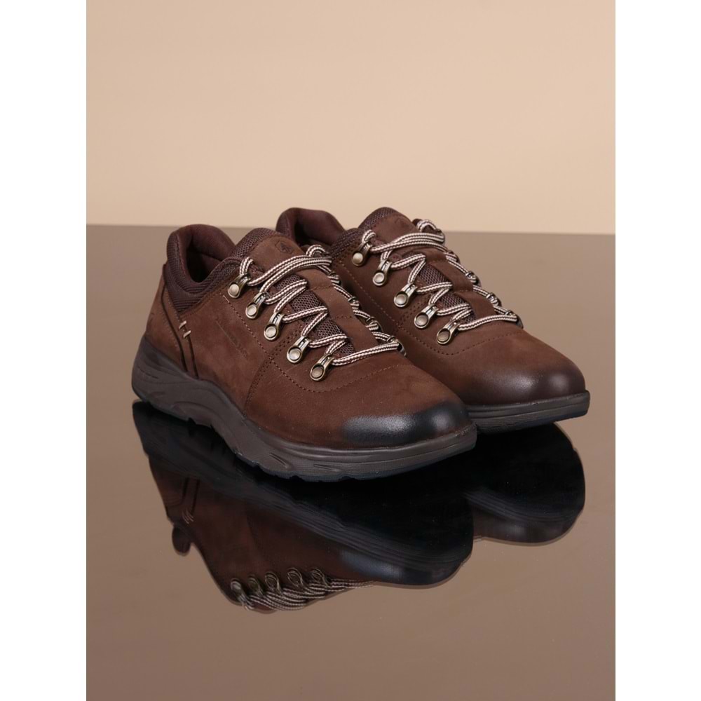Konfores 1068 Hakiki Deri Anatomik Outdoor Ayakkabı - NKT01068-kahverengi-42