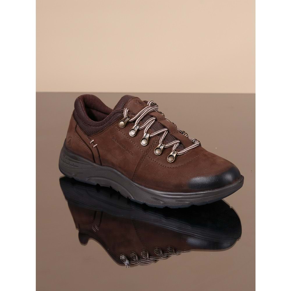 Konfores 1068 Hakiki Deri Anatomik Outdoor Ayakkabı - NKT01068-kahverengi-42