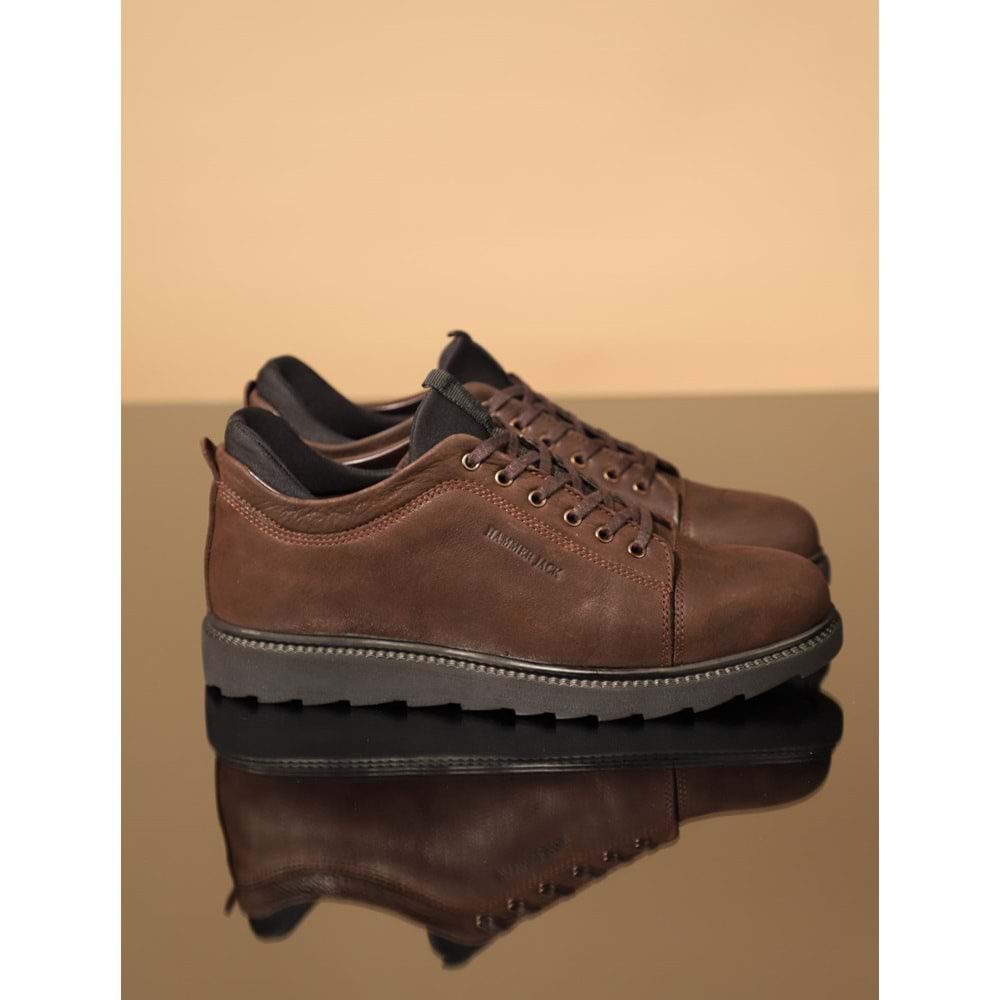 Konfores 1074 Hakiki Deri Anatomik Erkek Ayakkabı - NKT01074-kahverengi-43