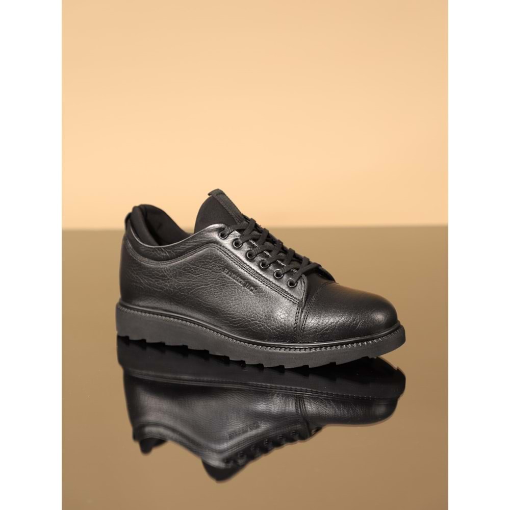 Konfores 1074 Hakiki Deri Anatomik Erkek Ayakkabı - NKT01074-siyah-45
