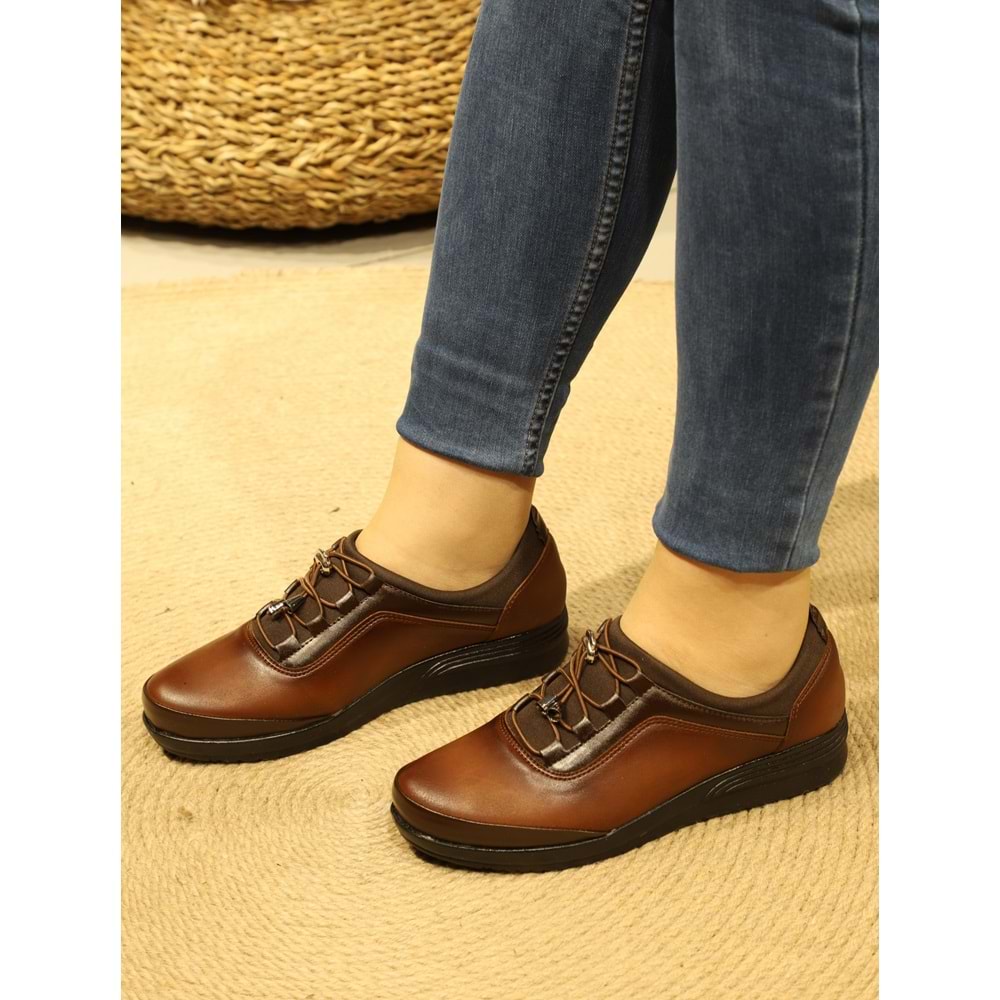 Konfores 1078 Anatomik Bayan Mevsimlik Ayakkabı - NKT01078-TABA-38