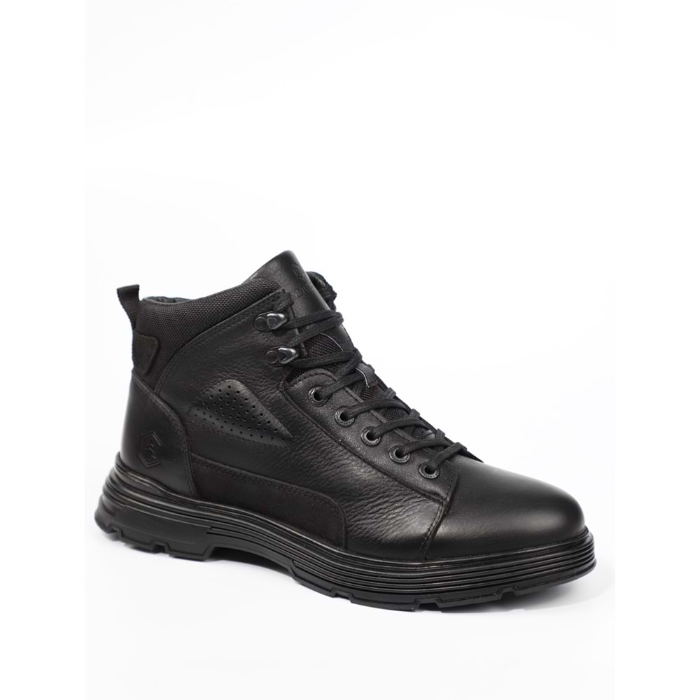 Konfores 1095 Hakiki Deri Anatomik Taban Fermuarlı Erkek Bot - NKT01095-siyah-42