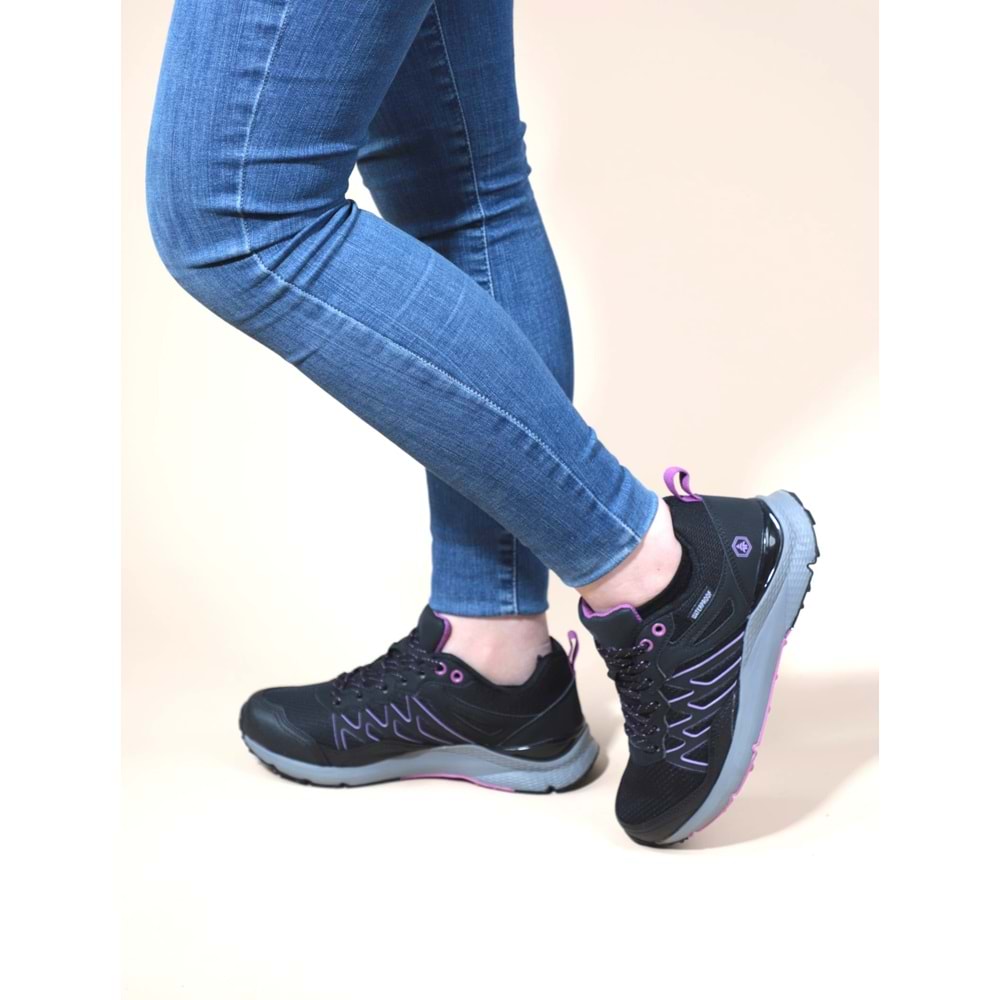 Konfores 1097 Anatomik Taban Waterproof Trekking Ayakkabı - NKT01097-siyah mor-40