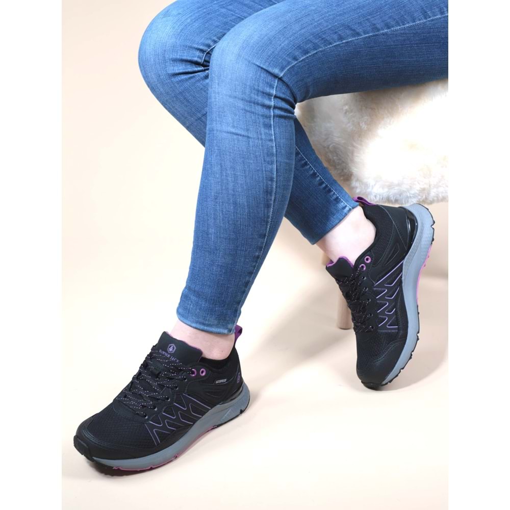 Konfores 1097 Anatomik Taban Waterproof Trekking Ayakkabı - NKT01097-siyah mor-40
