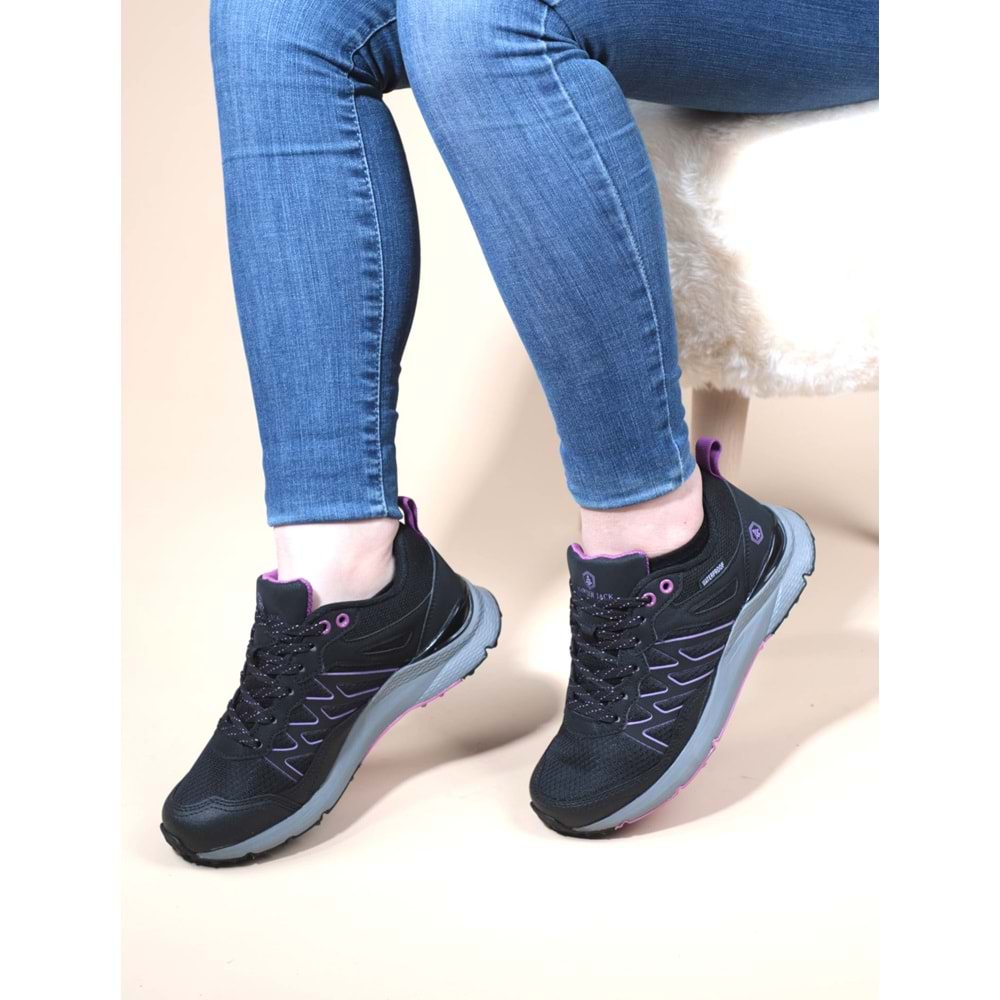 Konfores 1097 Anatomik Taban Waterproof Trekking Ayakkabı - NKT01097-siyah mor-40