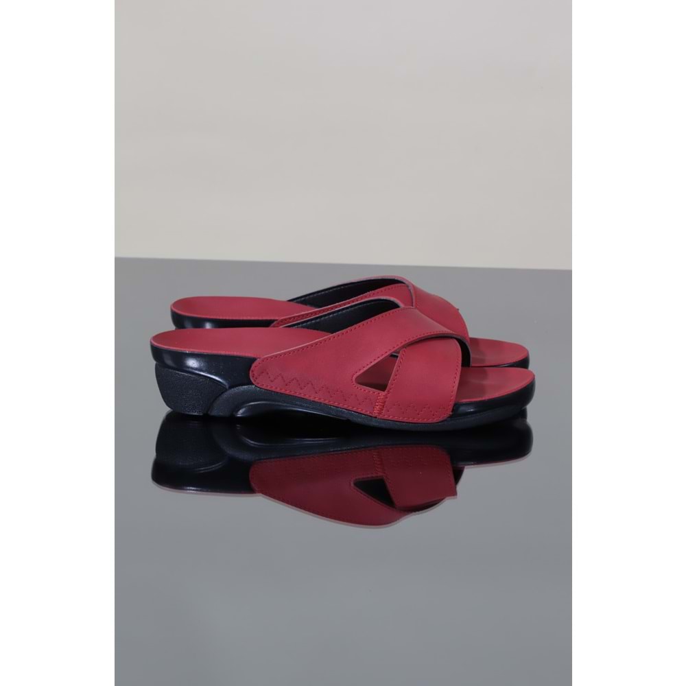 Konfores 1112-Venedik-9 Tam Anatomik Bayan Terlik - NKT01112-KIRMIZI-36