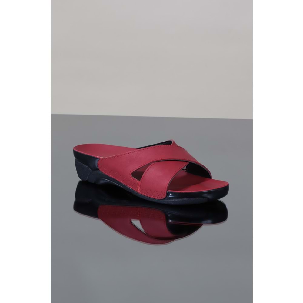 Konfores 1112-Venedik-9 Tam Anatomik Bayan Terlik - NKT01112-KIRMIZI-36